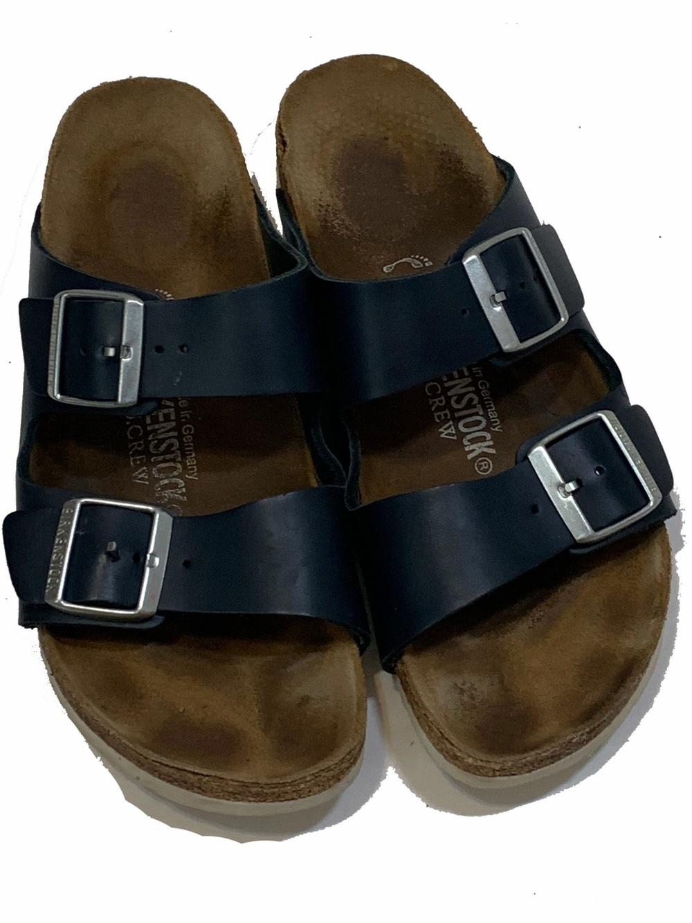 Leather Double Buckle Sandals